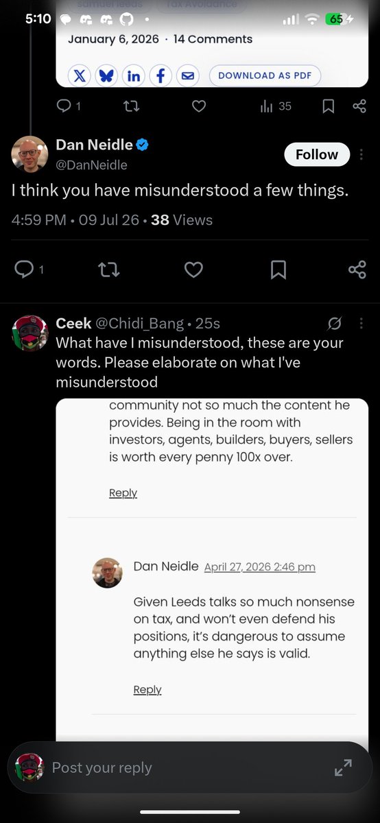 Chidi_Bang's tweet photo. @investingidiocy I replied to Dan and he said I misunderstood it. I then even apologized to Dan just in case I really did misunderstand. https://t.co/D1I5eYE9YZ