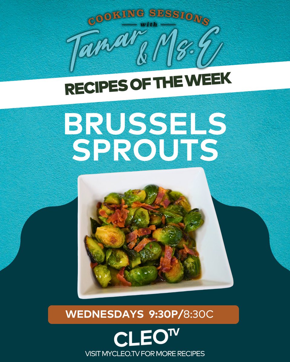 mycleotv's tweet photo. The #CookingSessions Recipe of the Week π Last night, @TamarBraxtonHer & @EvelynBraxton whipped up sticky, slow-cooked BBQ ribs, mashed sweet potatoes, and brussels sprouts tossed with crispy bacon.
π Full recipes on https://t.co/Ix28jfEnK1!
πΊ Wednesdays @ 9:30p/8:30c! https://t.co/zpNaQmg81Q