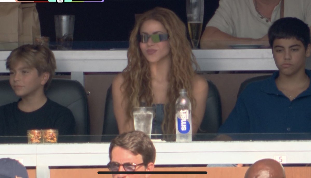 ADfooty's tweet photo. SHAKIRA IN ATTENDANCE FOR THE FRANCE VS MOROCCO GAME!!! https://t.co/KbXmUukoFA