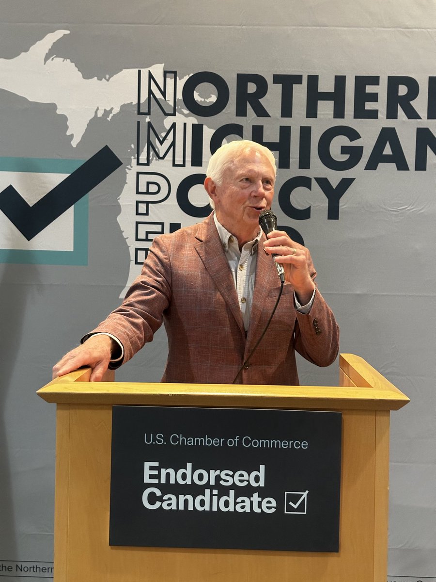 USChamberAction's tweet photo. The @uschamber was proud to endorse @JackBergman_MI1 in #MI01 today with an event at the Cherry Capital Airport in Traverse City!

Read more: https://t.co/5UNekDDro2 https://t.co/JOw2OJSlYe