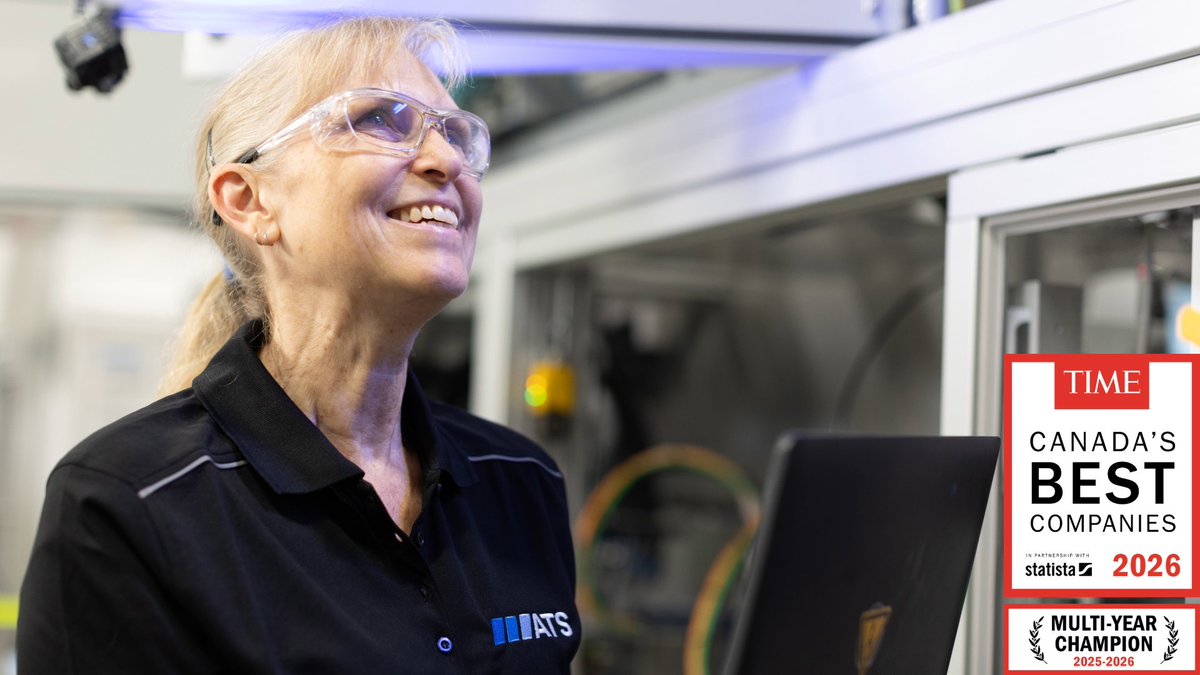 atscorporation's tweet photo. We’re proud to share that ATS Corporation has been named one of TIME Canada’s Best Companies 2026, marking our second consecutive year receiving this recognition.
See the full list here: https://t.co/LBx0cUNDLK
#BestCompanies #EmployerOfChoice #PeopleProcessPerformance https://t.co/4h7i7QbGlz