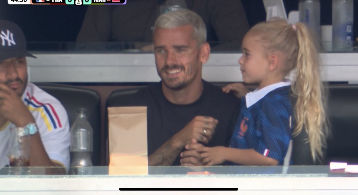 ADfooty's tweet photo. GRIEZMANN IN ATTENDANCE FOR THE FRANCE VS MOROCCO GAME!!! https://t.co/YGlNMzJ3FY