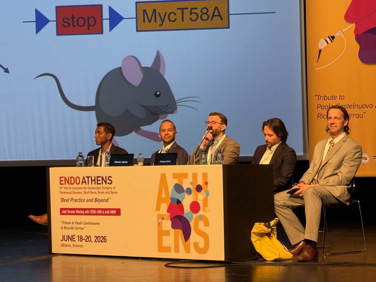 hopkins_ent's tweet photo. Some photos of Drs. Nyall London, @MurrayRamanatha  and Wojtek Mydlarz participating at @EndoAthens2026, the 10th World Congress for Endoscopic Surgery of Sinuses, Skull Base, Brain, Spine &amp; Orbit, held June 18-20 in Greece. https://t.co/fQZerYGRTP