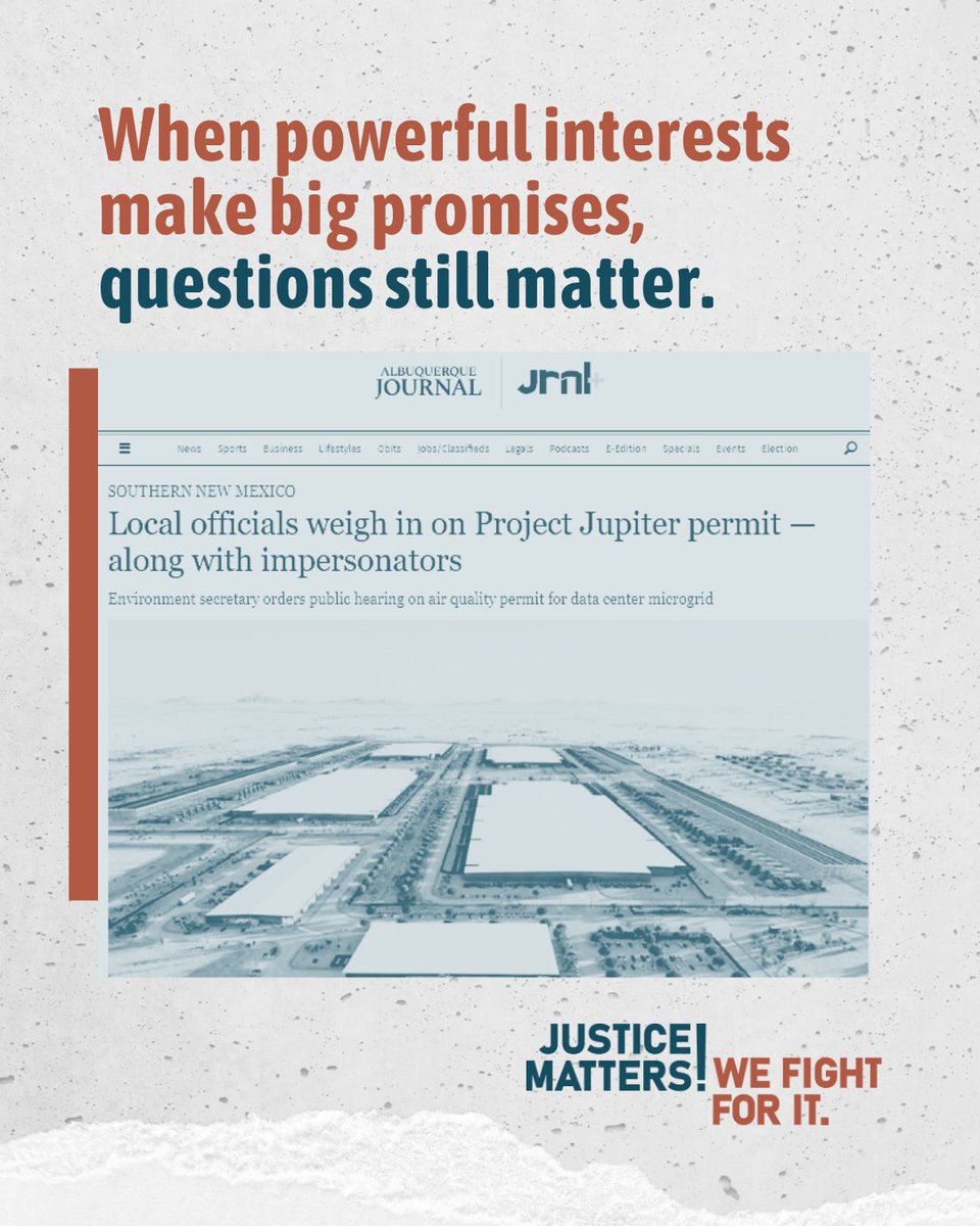Justice4AllNM's tweet photo. Thank you for listening.

Sens. Carrie Hamblen, Joseph Cervantes, Jeff Steinborn &amp; Bill Soules are making space for New Mexicans to be heard on Project Jupiter.

When powerful interests make big promises, questions still matter.

#JusticeMatters #NMTrialLawyers https://t.co/fTq29sO6gY