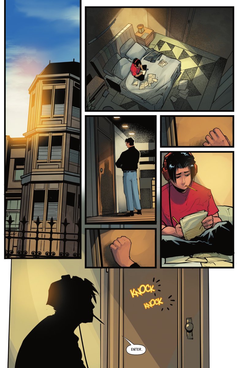 WonderKesha's tweet photo. Damian showing Bruce his art and the comic he’s been working on, and his face when Bruce was complimenting it🥹 they’re so dear to me🤧 https://t.co/aMMUFyhldK