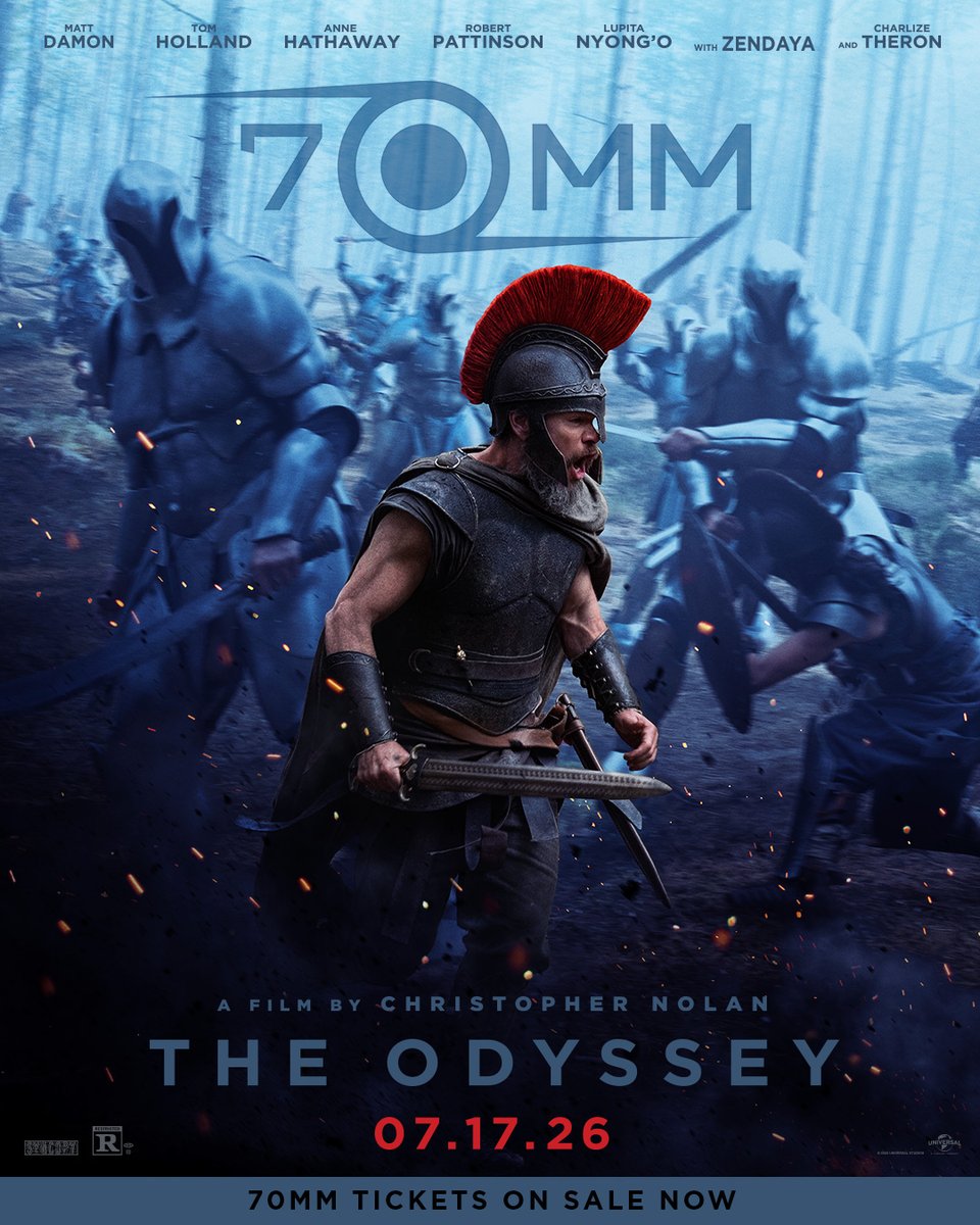 GatewayFC's tweet photo. One week until the journey begins. ⚔️ Christopher Nolan's The Odyssey is almost here, screening in both 4K laser and spectacular 70mm film. Join us for one of the year's biggest cinematic events, secure your seats today: https://t.co/XPMyVOv7Ej https://t.co/c2MOrE6GaY