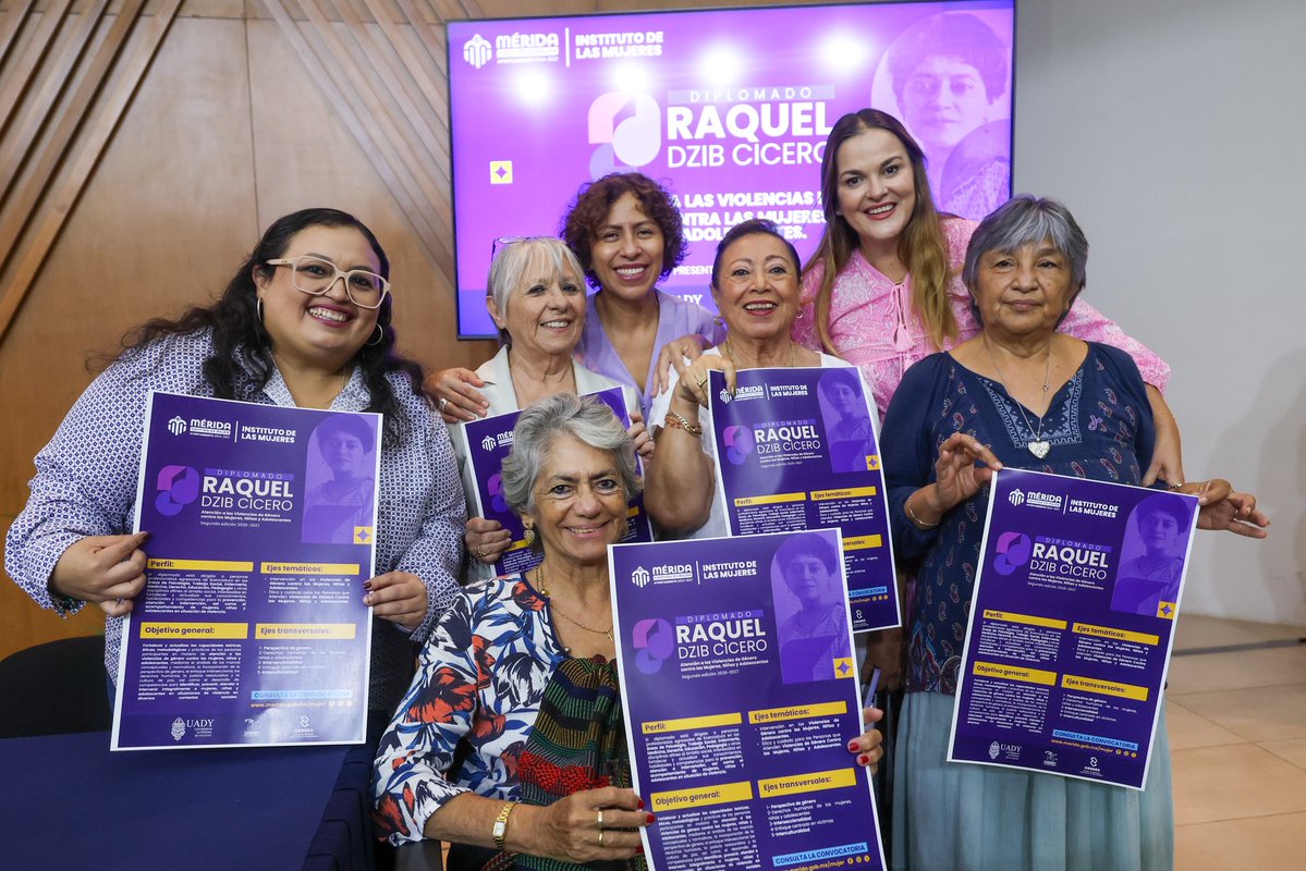 AyuntaMerida's tweet photo. Lanzamos la 2da del Diplomado "Raquel Dzib Cicero: Atención a las Violencias de Género contra las Mujeres, Niñas y Adolescentes", una iniciativa que fortalece la capacitación de quienes trabajan en la prevención, atención y actuación frente a las violencias de género. https://t.co/Iv03RAI4Yj