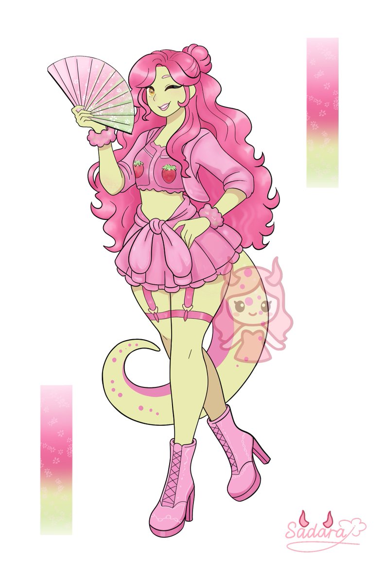Sada16153Ra's tweet photo. 🦎💖🍓🎨

#adopt #adoptable #monstergirl https://t.co/H4Q6w5O7Uj