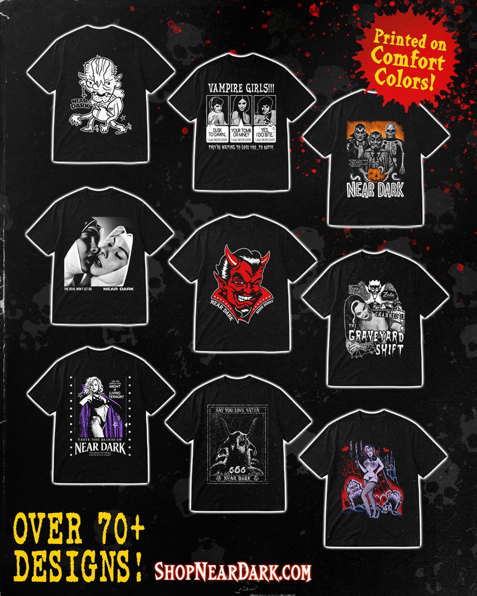 ShopNearDark's tweet photo. 🦇 OVER 70+ DESIGNS printed on Comfort Colors tees. Get your Halloween fix at https://t.co/PlfEGBLsmb
-
#shopneardark #horrorpunk #goth #vampire https://t.co/ssKhduRFwo