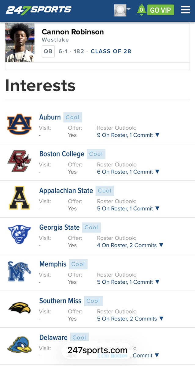CannonRobinson3's tweet photo. Excited about going into my junior year…and blessed to have these coaches see my talents and offer me early. @therealkwat @Coach_JDiBiaso @CoachHuff @coachmjdixon @Mitch_Militello @RWi11iams @coachChipR @CollinDAngelo @USMFBRecruiting @coach_pimp @rileywatkins0 @CoachHSims @Delaware_FB @RecruitWestlake @kwhit4 @Coach_OBrien @CFravel247 @TomLoy247 @TJ_Randall12