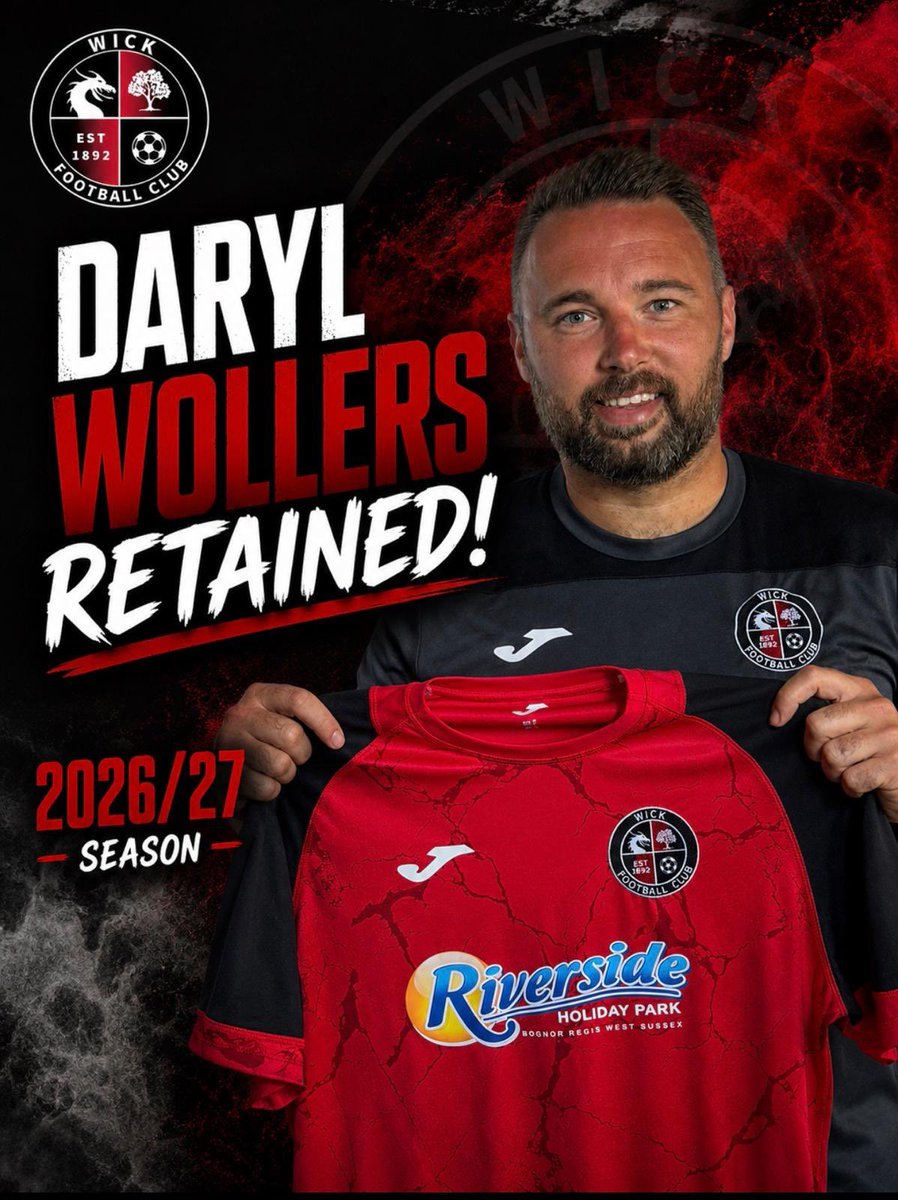 wick_club's tweet photo. Former Bognor and Basingstoke defender is back at Crabtree for the 26/27 season.

Daryl Wollers retained https://t.co/iGiGswTQAA