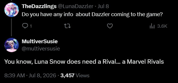 dazzlerupdates's tweet photo. Reliable Leaker could possibly be teasing Dazzler coming to Rivals at one point soon 👀👀👀
#Dazzler #Marvel #Marvelrivals https://t.co/9mPWfmbKyX