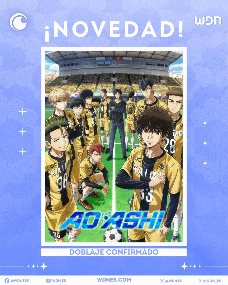 WDN_Topic's tweet photo. 🎙️ | Doblaje
🚨 ¡EXCLUSIVA! 🚨
El doblaje latino de la segunda parte de "Aoashi (Temporada 1)" llegará en las próximas semanas a Crunchyroll. #Anime #Doblaje #Aoashi #Crunchyroll https://t.co/1QrIkCIJBD
