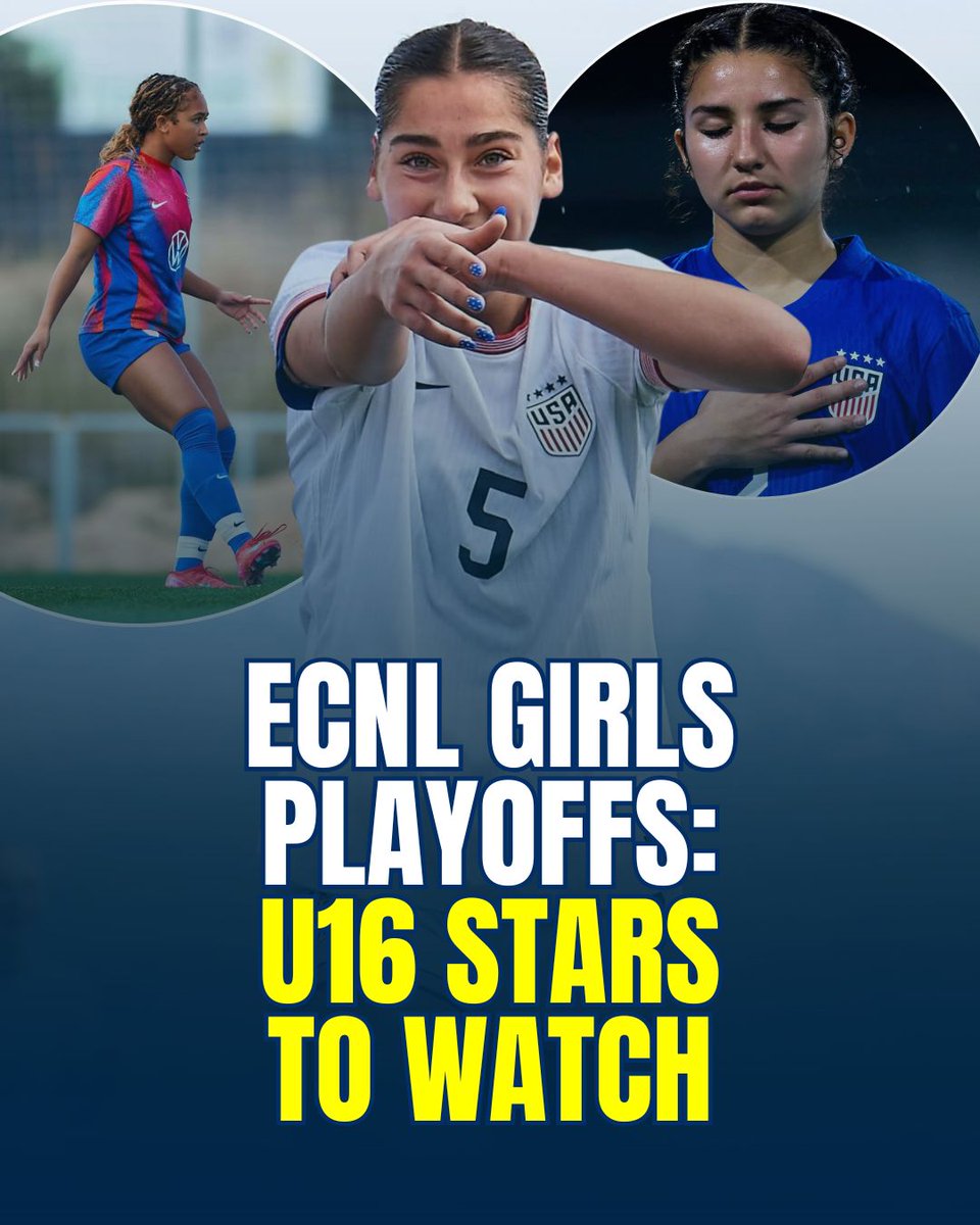TopDrawerSoccer's tweet photo. The ECNL Girls playoffs are here as this year brings the high stakes of a knockout 32-team bracket! 

Here are 15 players who could help their U16 team to the title 🌟 https://t.co/yUMqELGm0G

🎉 Save 30% on a TDS Subscription with the promo code 'playoffs26' https://t.co/GcuPe9wm5l