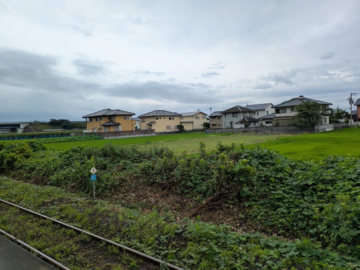 geky3zen's tweet photo. 立道駅周辺。住宅地と田園地帯が入り混じるのどかな場所でした。商業施設とかは全く見当たりませんでした。駅の南側を通る道路の交通量が多かったです。近くに徳島空港があるためか飛行機が低空を着陸していくのが見えました。 https://t.co/xJznWrewtx