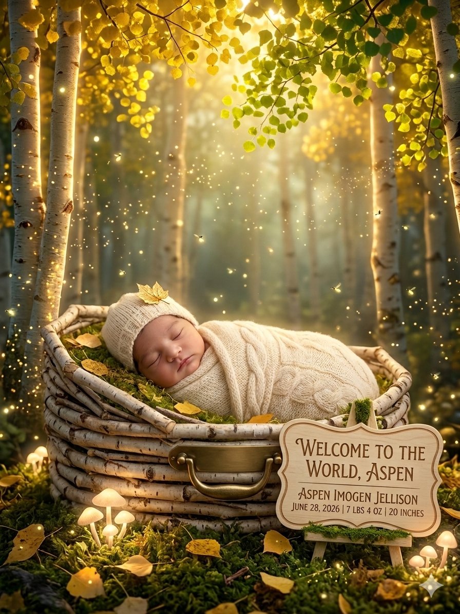 Jellispa's tweet photo. I'm on pat leave and my 3rd beautiful child has arrived! Aspen is part of generation beta, defined as starting this year. She will grow up IN the age of AI. https://t.co/ZxAX0RgSqX