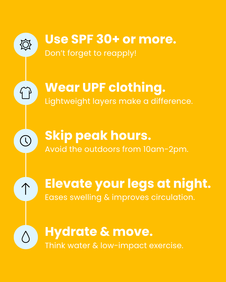 metrovein's tweet photo. Hello, sunshine… and spider veins? ☀️ UV rays make spider veins worse — and heat can be hard on your veins, too. Be smart this summer (and book a vein checkup!).
.
.
.
#veintreatment #veinspecialist #veinclinic #wellness #spiderveins https://t.co/UgfwbCSDtI