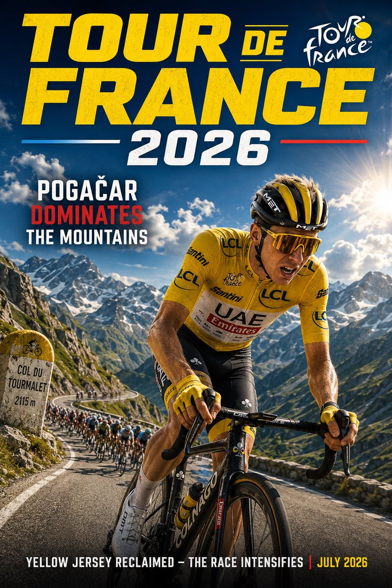 McCallsWeather's tweet photo. 2026 Tour de France Update: Pogačar Dominates in the Pyrenees

The 113th Tour de France reached a decisive moment on 9 July with the first major mountain stage in the Pyrenees. Tadej Pogačar delivered a commanding performance to reclaim the yellow jersey.

Today’s Key Events (Stage 6 – Pau to Gavarnie-Gèdre)
Pogačar attacked solo on the iconic Col du Tourmalet, setting a new climbing record, and sustained his effort over the final 43 kilometres to win at the summit finish. He finished 2 minutes and 38 seconds ahead of Jonas Vingegaard, with Isaac del Toro third. Pogačar also claimed the polka-dot jersey.
Weather Recap for Today
Riders faced very hot conditions with temperatures reaching the upper 20s to low 30s °C amid a canicule heatwave. The stage entered the extreme weather red zone, though the race proceeded without major disruption from potential afternoon showers or thunderstorms.

Updated General Classification (after Stage 6)
1.  Tadej Pogačar (UAE Team Emirates XRG) – 21h 11’ 57’’
2.  Jonas Vingegaard (Visma | Lease a Bike) – + 2:42
3.  Isaac del Toro (UAE Team Emirates XRG) – + 3:27
4.  Remco Evenepoel (Red Bull – Bora – Hansgrohe) – + 3:30
Mads Pedersen continues to lead the points classification.

Brief Historical Context
Organized since 1903, the Tour de France remains cycling’s premier event. The yellow jersey, introduced in 1919, symbolises overall leadership across challenging terrain spanning 3,320.7 km in 21 stages this year.
What to Expect Tomorrow (Stage 7 – Hagetmau to Bordeaux)
A flat 175 km stage offers a sprint opportunity following the demanding mountain day.

Weather Preview for Tomorrow
Hot conditions are forecast with temperatures of 31–35 °C, sunny skies interspersed with cloud, and a chance of showers. Light winds are expected, favouring a controlled bunch sprint in Bordeaux.

The race continues to showcase both athletic excellence and resilience amid variable conditions. Further mountain tests await in the coming days.

Follow the continuing action.

#TourdeFrance #TDF2026 #LeTour #Cycling #Pogačar #YellowJersey