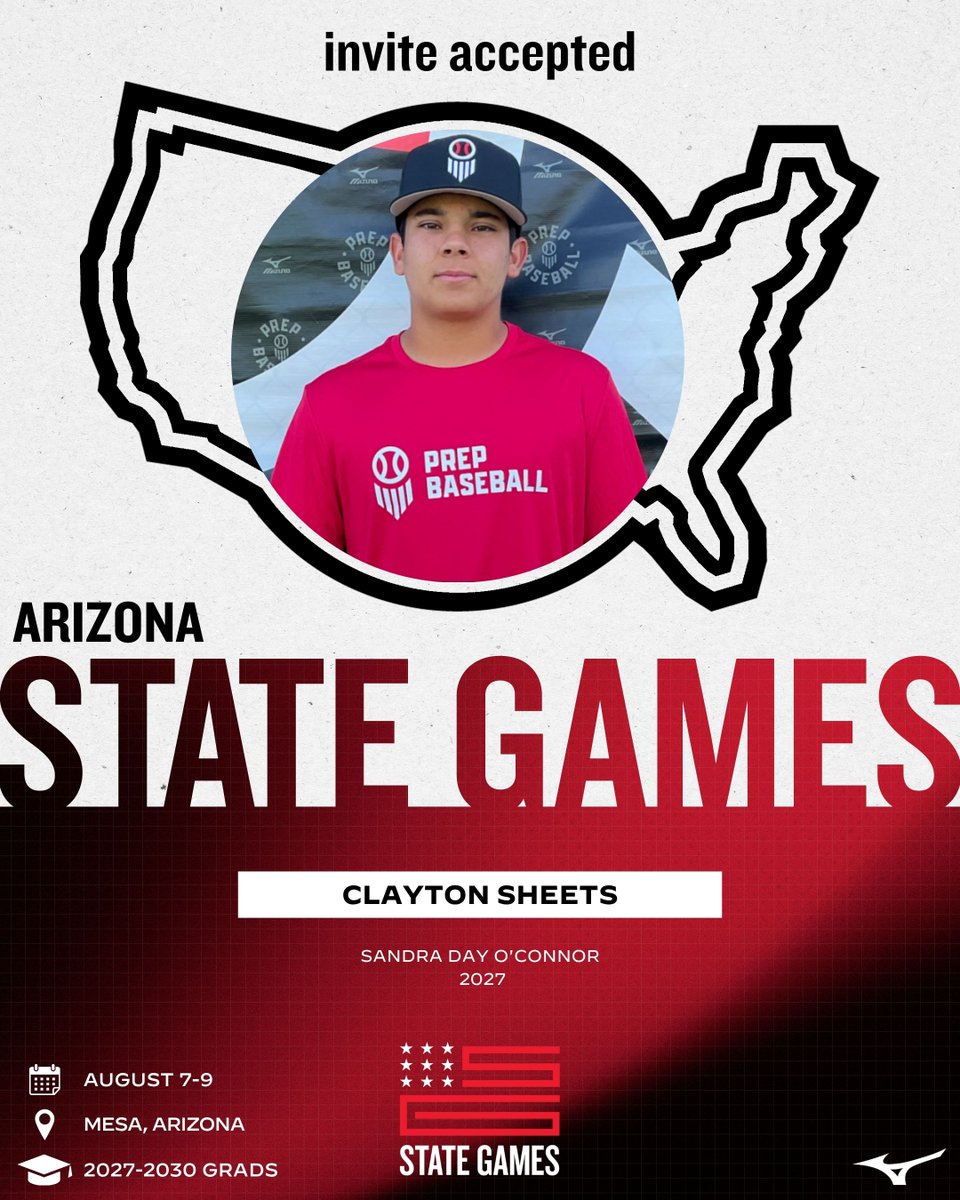 PrepBaseballAZ's tweet photo. 𝘼𝙕 𝙎𝙏𝘼𝙏𝙀 𝙂𝘼𝙈𝙀𝙎: 𝙄𝙉𝙑𝙄𝙏𝙀 𝘼𝘾𝘾𝙀𝙋𝙏𝙀𝘿 ✅

Welcome the following players to the 2026 Arizona State Games.

The top invite-only event in the state 👀 Request an invite below.

Request an Invite 👉: https://t.co/NRVcM5kJCS

#BeSeen | #AZStateGames26 https://t.co/x9MVA2H2ni