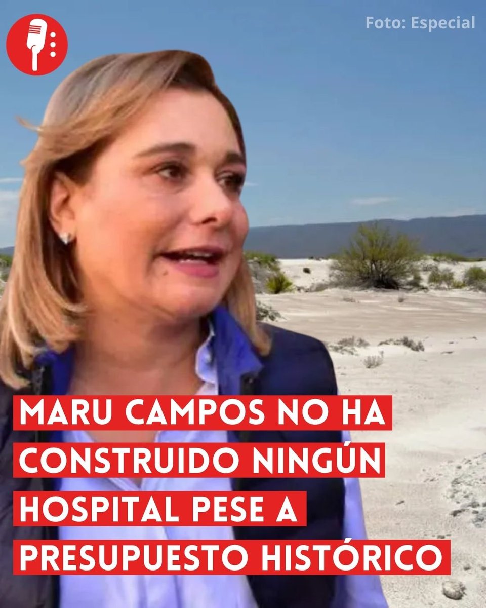 ReporterosMX_'s tweet photo. ⭕ OJO | MARU CAMPOS NO HA CONSTRUIDO NINGÚN HOSPITAL PESE A PRESUPUESTO HISTÓRICO

En casi cinco años de gobierno, la mandataria de Chihuahua no ha construido un solo hospital, clínica o centro de salud, a pesar de haber ejercido cerca de 480 mil millones de pesos, de los cuales más de 62 mil millones corresponden a ingresos excedentes manejados con escasa transparencia, de acuerdo con una investigación de Zona Free. https://t.co/rjdtIAUmN3