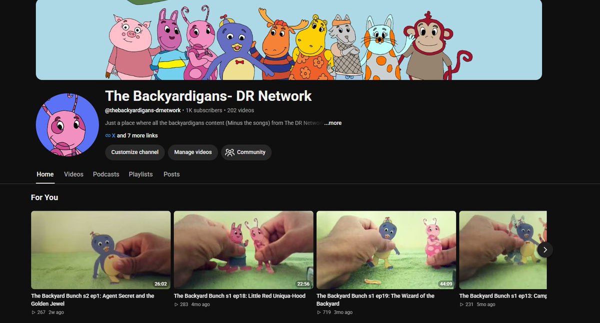 TheDRNetwork1's tweet photo. The Backyardigans- DR Network YouTube Channel just hit 1,000 subscribers!!!! https://t.co/buGWOO6R3Z