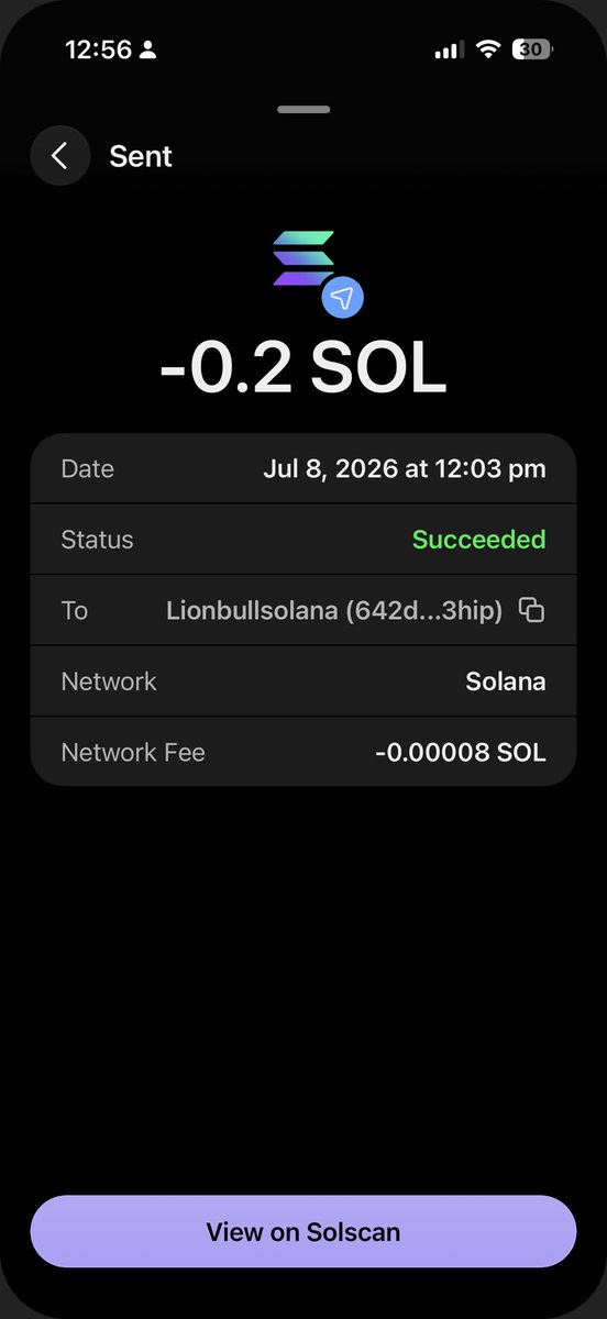 haley_calculus's tweet photo. @LionBullSolana SCAM - never sent the pre sale although I paid $lbsem https://t.co/KaT2J67TWH