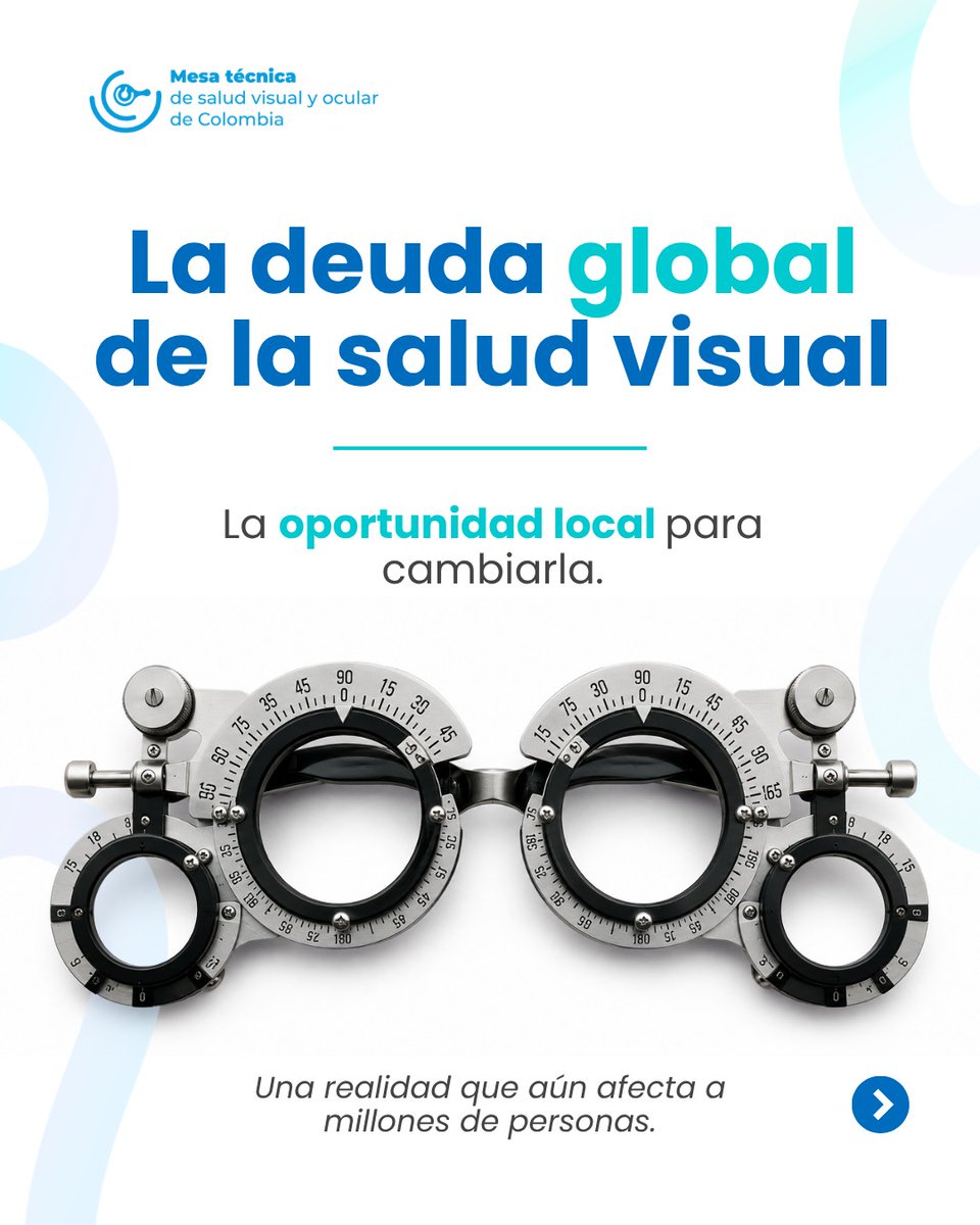 mesavisualcol's tweet photo. ¿Y si el problema no fuera la visión, sino el acceso? 👁️ En Colombia, millones necesitan atención visual para estudiar, trabajar, conducir o simplemente reconocer a quienes aman. Ver bien no debería depender del lugar donde se nace. La salud visual es un derecho. #SaludVisual https://t.co/zwakq9U9GB