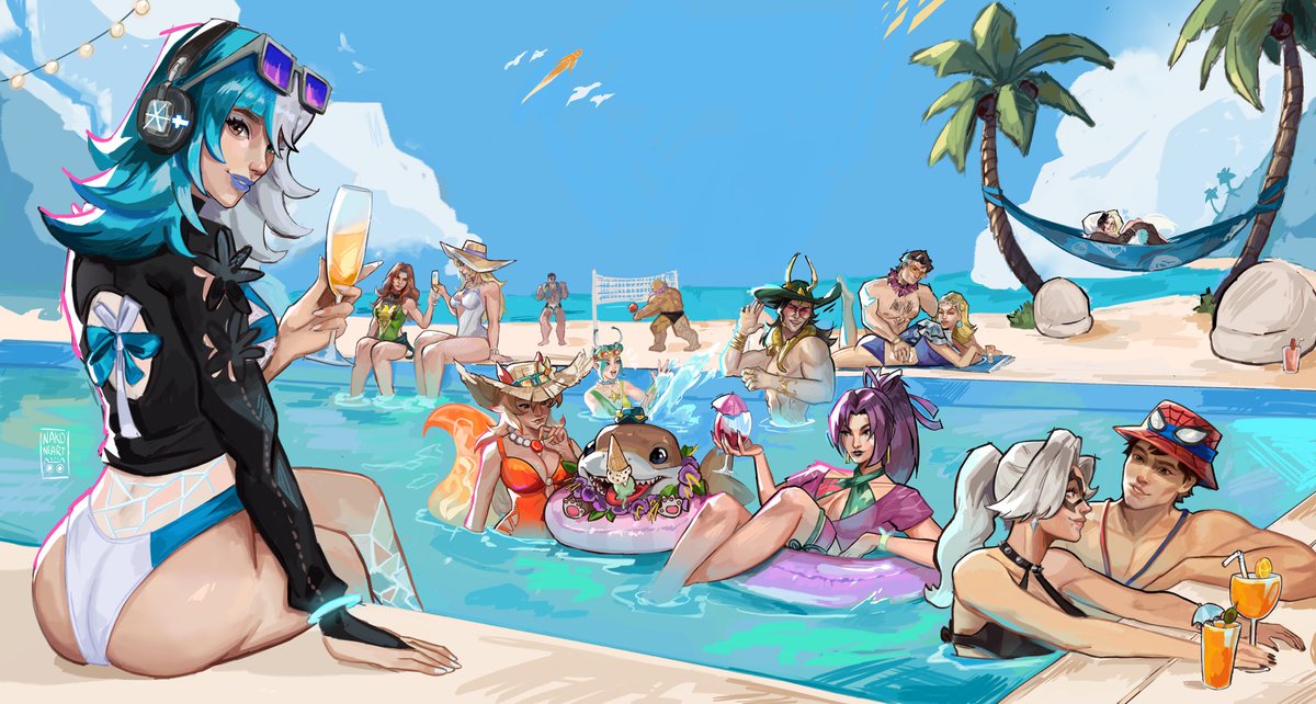 nakoneart's tweet photo. pool party by the sea 

#marvelrivals #rivalscreate #rivalssummer https://t.co/csoFDlu19Z