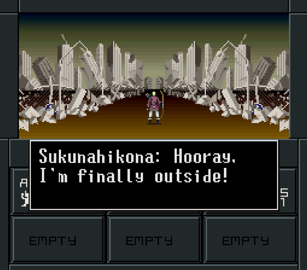 StopSign49's tweet photo. beat smt2 yesterday and it is easily one of the most batshit games i've ever played. i loved it https://t.co/fhVgKURUX7