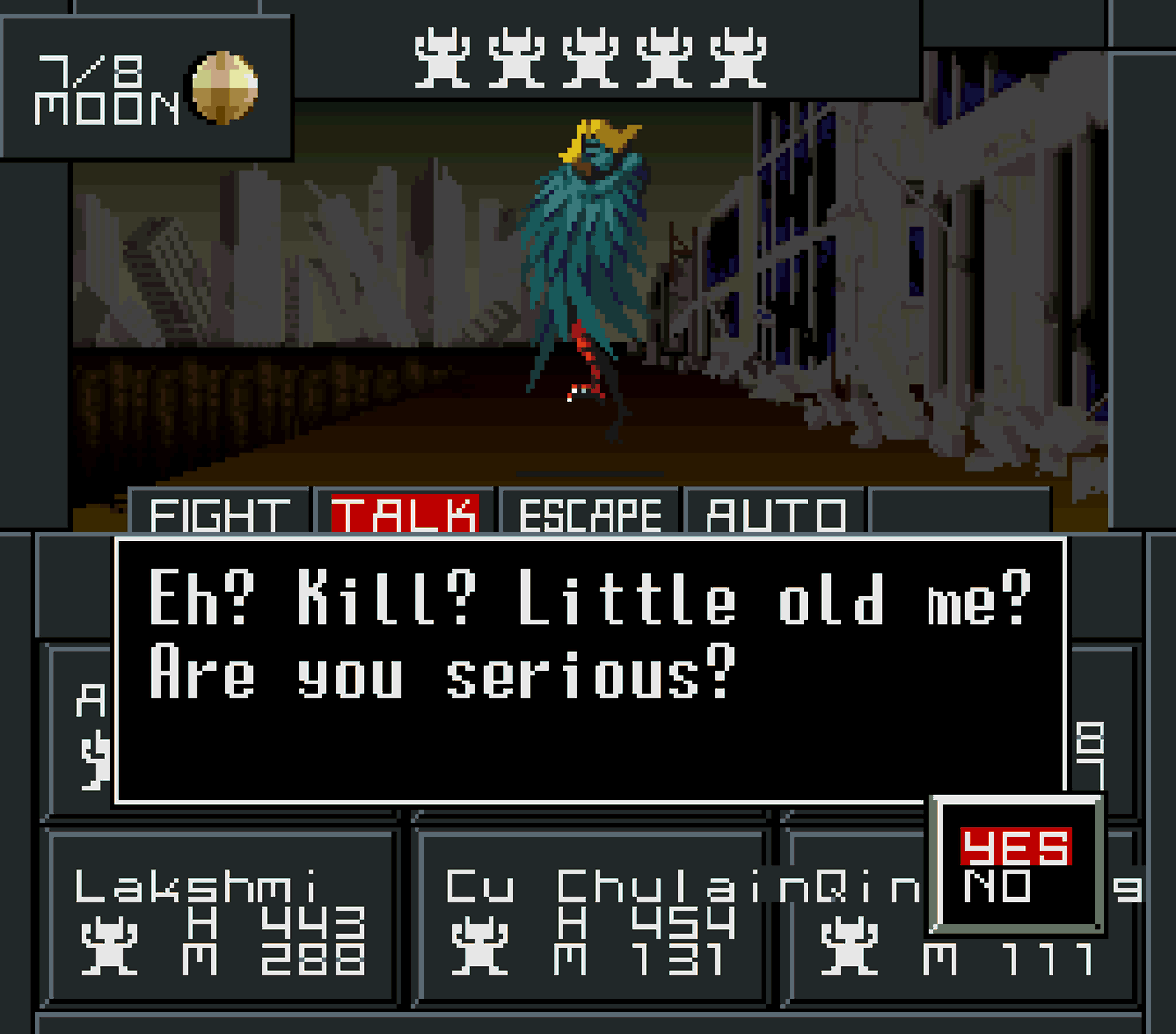 StopSign49's tweet photo. beat smt2 yesterday and it is easily one of the most batshit games i've ever played. i loved it https://t.co/fhVgKURUX7