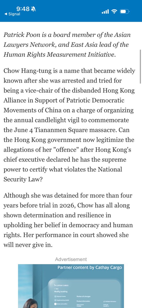 patrickpoon's tweet photo. I remember how my former boss #AlbertHo, #HongKong solicitor, former legislator and former chair of now disbanded China Human Rights Lawyers Concern Group, and barrister #ChowHangtung said to Chinese rights lawyers when they met them in the past: Speak for us if we’re detained. https://t.co/CUVLE1Jr70