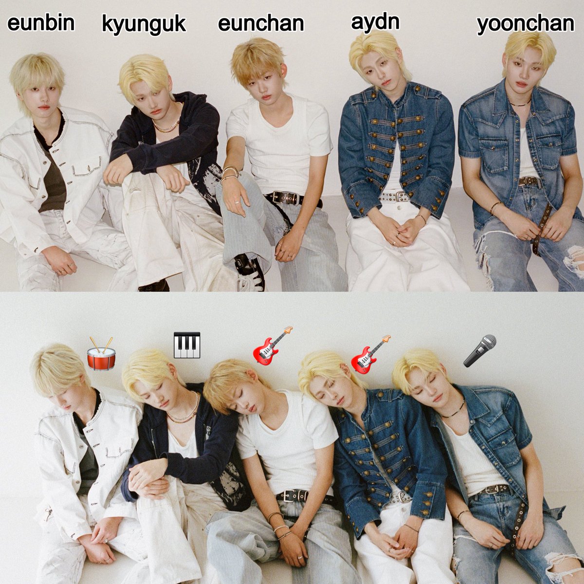yoonchanult's tweet photo. #SPLAYIT #에스플릿 Profile 

Yoonchan #윤찬 🎤 (Leader)
⤷ October 11 2005
Eunbin #은빈 🥁 
⤷ July 14 2008
Kyunguk #경욱 🎹 
⤷ December 30 2008
Aydn #에이��� 🎸 (guitar) 
⤷ March 26 2009
Eunchan #은찬 🎸 (bass) (Maknae)
⤷ June 30 2010 https://t.co/uku3BrJK55