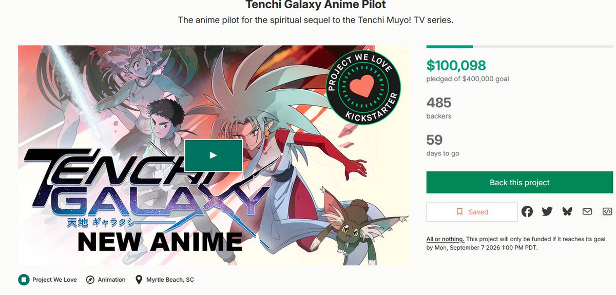 ArmigerLLC's tweet photo. All of us at Armiger are beyond elated that we've hit 100k in just over an hour. Thank you all for your continued support!

https://t.co/0tJ6Tc8Luu

#tenchimuyo #tenchigalaxy #天地無用 https://t.co/kPNyScd2bv