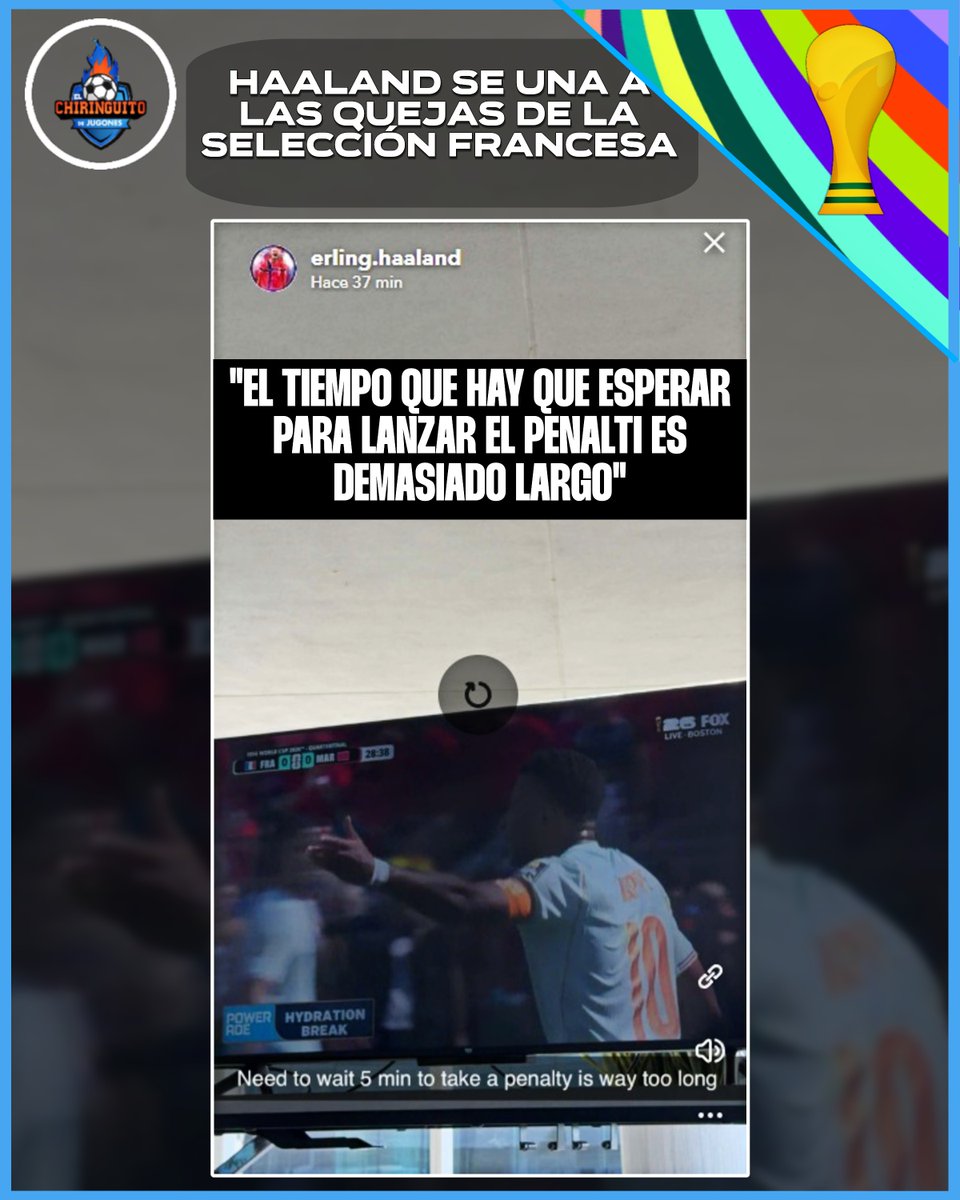 elchiringuitotv's tweet photo. ‼️‼️ HAALAND SE QUEJA... ¡por el TIEMPO que tuvo que ESPERAR MBAPPÉ para tirar el PENALTI! 

🤦‍♂️ "Lo que hay que esperar es demasiado". https://t.co/8dzzmKGVdO