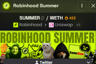 OFCSharkguy's tweet photo. For this summer to go well, we will hear about it the most. Take it and keep it.
Roobinhood Summer ☀️ @RobinhoodSummer 
$SUMMER 0x948ad6dfE4982D86AEbfFeCC14951D7Fd366126B https://t.co/WcUQnurCpz