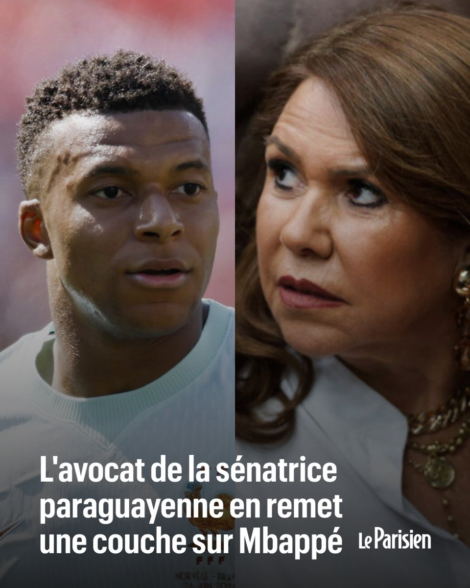 le_Parisien's tweet photo. Toujours plus improbable : l'avocat de la sénatrice paraguayenne qui a proféré des insultes racists contre Kylian Mbappé estime que l'attaquant français pourrait être... extradé vers le Paraguay pour diffamation.

Une affirmation qui ne repose sur aucune base légale ➡️ https://t.co/74giavFAVN