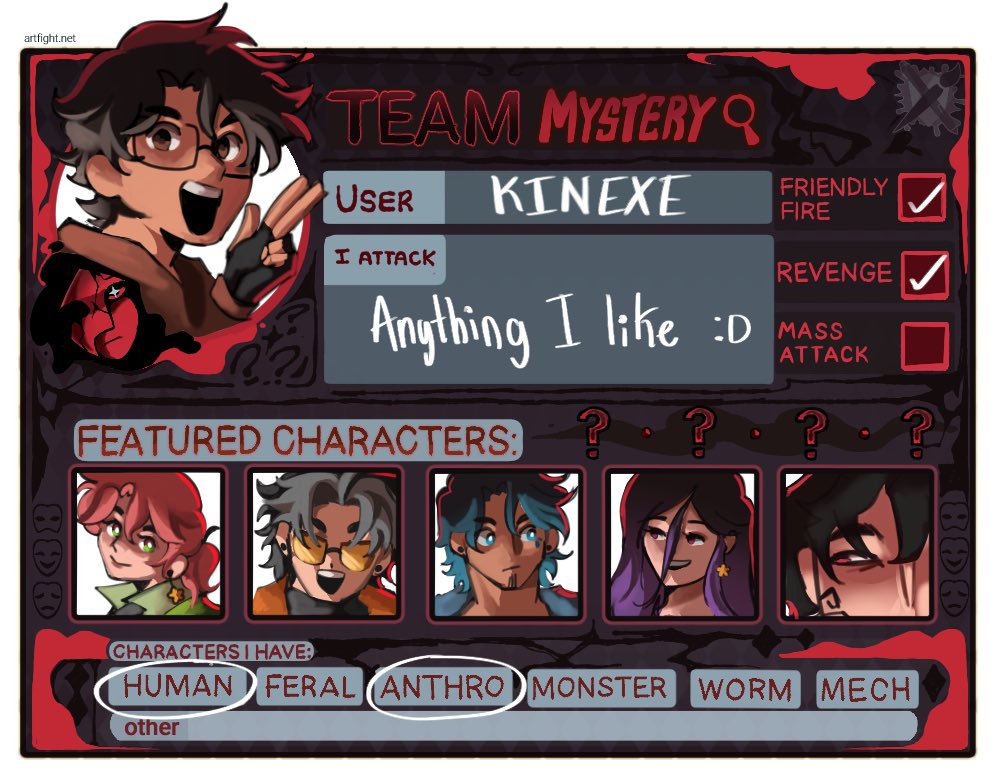 Kin_exe_'s tweet photo. Forgot to post that I’m on #artfight lol, check it out https://t.co/Nbeg5KxXAe