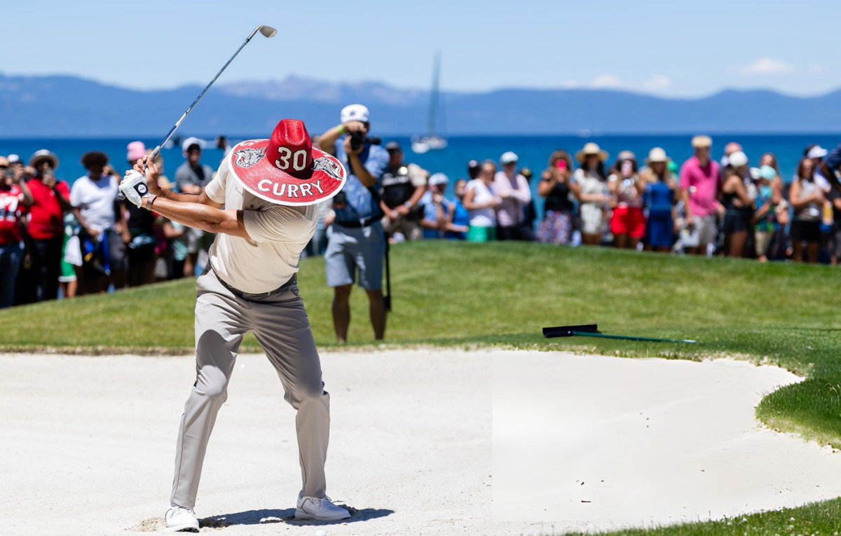 jinthirty's tweet photo. Steph Curry wearing a #30 sombrero at the @ACChampionship 🤠 https://t.co/W89yVmtVK3