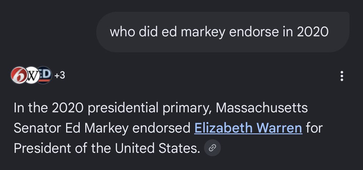 StevenCenname's tweet photo. @carolannleif Ed Markey didn’t endorse Bernie in either of his campaigns. Nice try. https://t.co/xnJct9L5ni