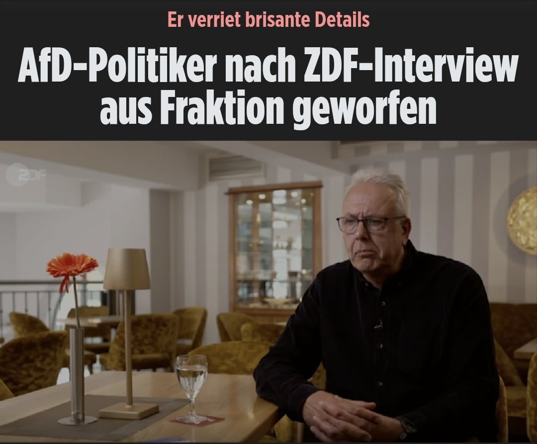 Ella_von_T's tweet photo. In einem ZDF-Interview plauderte AfD-Mitglied Kai-Uwe Uebner (62) über interne Machenschaften und Neonazi-Treffen. 
Zu viel für die rechte Partei in Sachsen-Anhalt!

#Diktatur https://t.co/N7uvRxZYRv