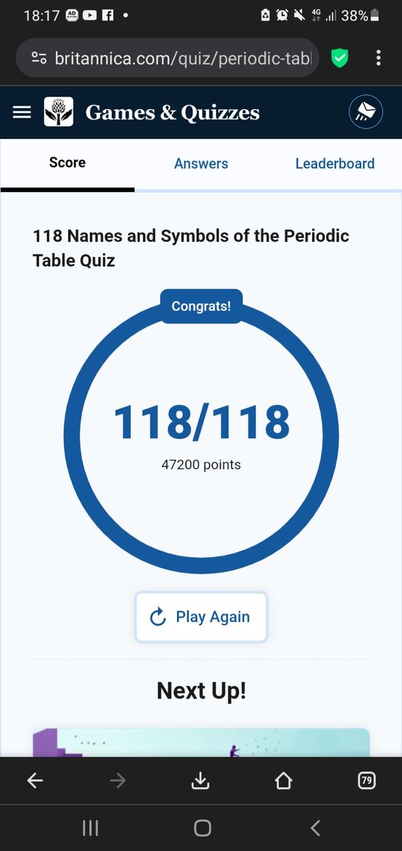 Nivimgss's tweet photo. I've got 118 of 118. #Quiz https://t.co/ZOaER2oSBn