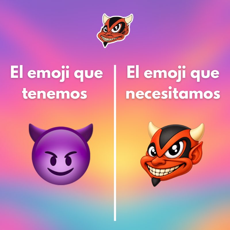 MDiablosLocos's tweet photo. Nos sumamos a la petición de @SCenCarnaval: ⬇️

😈 Emoji que tenemos VS Emoji que necesitamos 🎭

Ahora les toca a ustedes…

¿Qué emojis creen que nos faltan? 👇 https://t.co/Fkh1PFCisa