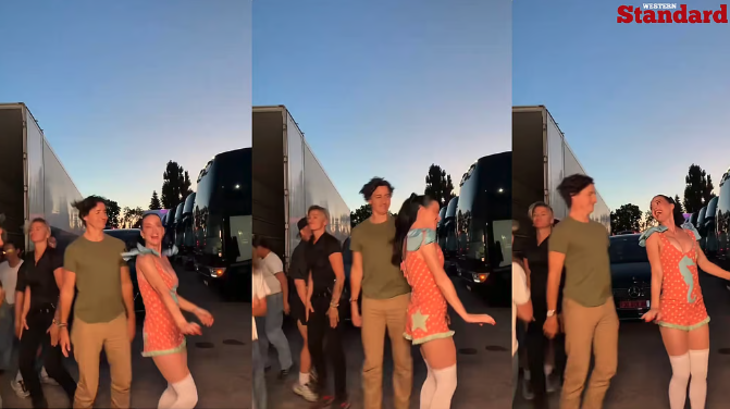 WesternStandard's tweet photo. WATCH: Trudeau hops to his girlfriend's jig

https://t.co/xTXS9BHkd9 https://t.co/klplfOXaKM