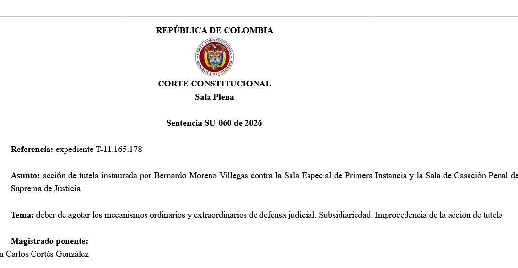 NormatividadCEL's tweet photo. 🔵Corte Constitucional. Unificación. Tema: deber de agotar los mecanismos ordinarios y extraordinarios de defensa judicial. Subsidiariedad. Improcedencia de la acción de tutela https://t.co/3iIfHBRiiN https://t.co/phQPjQGsHp