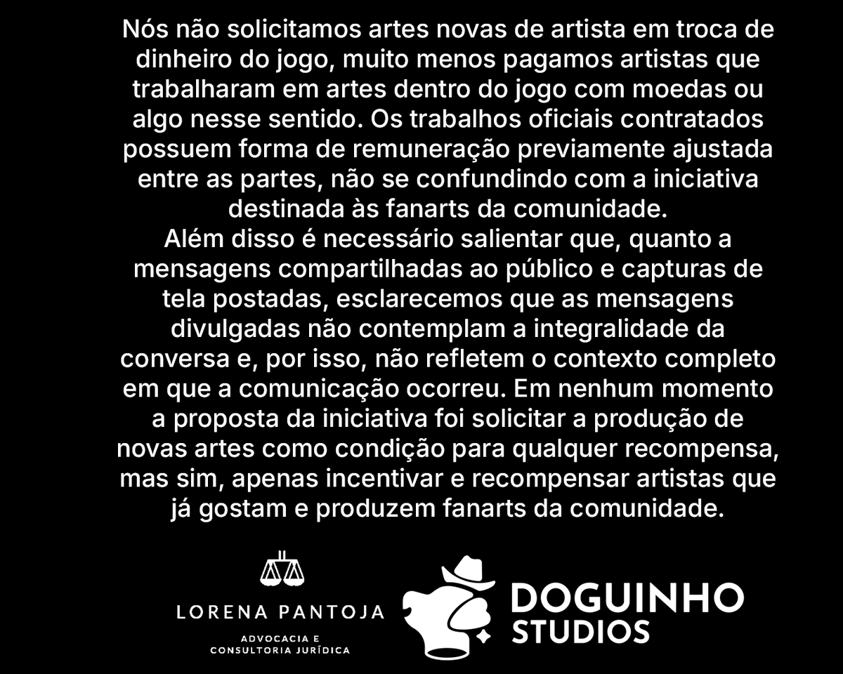 doguinhostudios's tweet photo. Nosso pronunciamento: https://t.co/uvetN7hmZQ