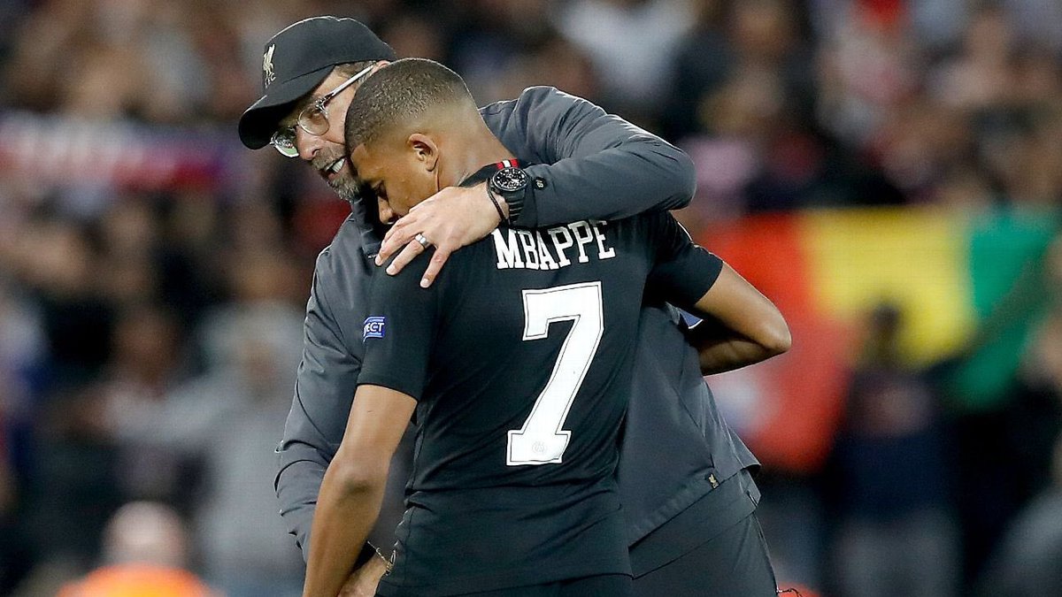 JacobsBen's tweet photo. 🗣️ Jürgen Klopp to @MagentaTV on trying to sign Kylian Mbappe for Liverpool.👀

“We flew from Blackpool to Nice. In Nice, the entire Mbappe family boarded a private jet with five rooms...

“We really went all out. Then we flew around in a circle, talked with the family, ate good food. We couldn't be seen.

“We flew in a circle. It was fantastic. And then he went to Paris!”

Translation via @JanAageFjortoft.