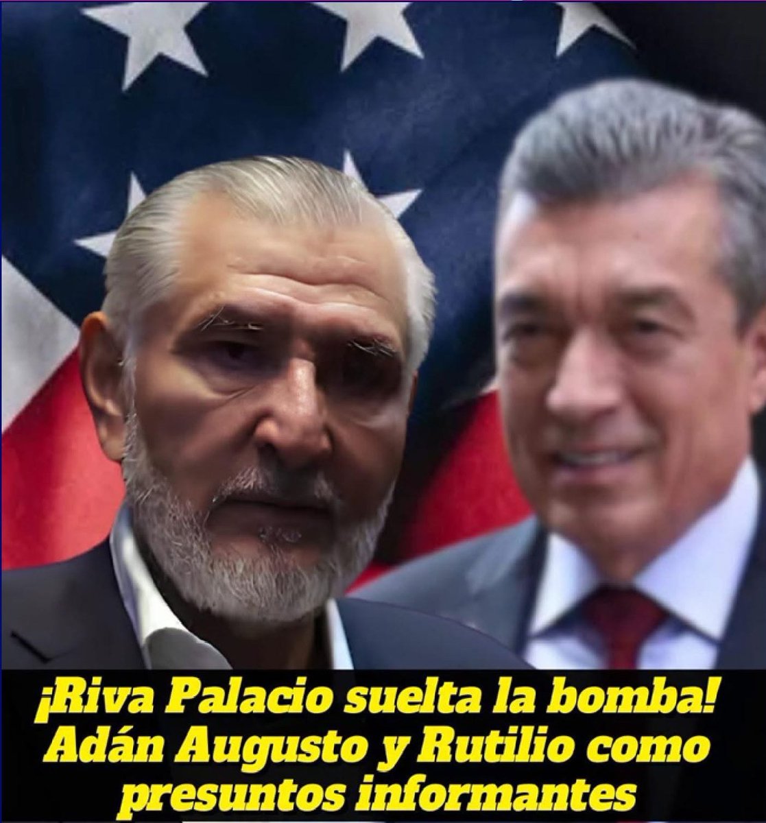 jose_anbriz's tweet photo. ¡BOMBA contra MORENA!
El gran Raymundo Riva Palacio prende fuego a Morena y señala directo a sus pesos pesados.
El valiente periodista Raymundo Riva Palacio acaba de soltar la verdad que duele: según una fuente confiable de Estados Unidos, los presuntos informantes de Morena no son una decena… ¡Son muchos más!
Y va más allá: Él menciona directamente al primo del cacas, Adán Augusto López Hernández y Rutilio Escandón Cadenas Cuñado de Adán) como parte del escándalo.
Esto explota en medio de las acusaciones de contactos entre morenistas y autoridades estadounidenses. 
¿Traición? 
¿Colaboracionismo? 
¿O pura traición al país por ambición?

Morena está en llamas. Mientras gritan “soberanía” y “no nos metan”, por dentro parece que varios de sus líderes juegan en otra cancha.
Aún no hay pruebas públicas ni respuestas oficiales de los señalados… 
Pero el escándalo ya no se puede ocultar.

¿Hasta dónde llega la podredumbre en la 4T?

 El pueblo exije claridad y que se investigue a fondo.
Comparte si quieres que salga la verdad. México merece saber quiénes son los verdaderos vendepatrias.
