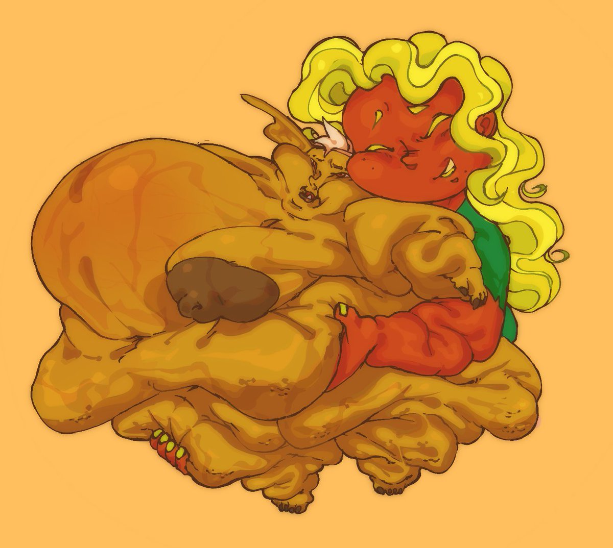 SuperHellNova's tweet photo. Everyone grab your goblins and fatten them up!
#FatArt #WgArt #SSBBW #Blob #Yuri #Goblin https://t.co/avKZMiPyFb