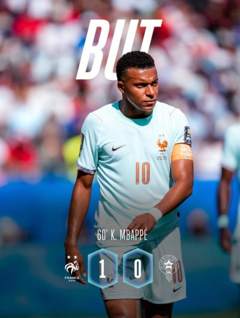SportLeakss's tweet photo. ⚽️Dakika 60' I Fransa 1-0 Fas 
Gol: K.Mbappe 
#Fıfaworldcup https://t.co/Gr9vvUyPg9