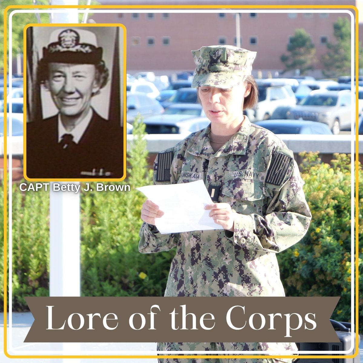 NSCSofficial's tweet photo. This week’s Lore of the Corps, presented by ENS Golovinskaia, highlights CAPT Betty Jane Brown, a Supply Corps leader whose 28½-year career included service as the first Supply Corps officer to serve as Comptroller of Norfolk Naval Shipyard. https://t.co/CiBvftaL0q